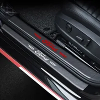 Araba Kapısı Eşik Koruma Koruyucu Çıkartma Ford C-Max Ecosport Edge Explorer Focus için Karbon Fiber Desen Amblem Çıkartması Mond288K