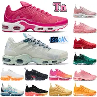 Kvinnor TNS Simple TN Plus Running Shoes 2022 Summer Highten Outdoor Walking Sports Sneaker Vapourmax Fade Pink Prim Terrascape Mint Green Triple White Black Trainer