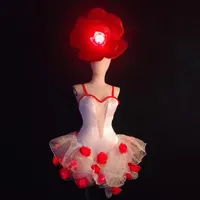 Sahne Giyim Aydınlık Dans Kostümü Büyük Çiçek Headgear Rose Floral Elbise Kadın Dansçı Şarkıcı Seksi Festival Çılgın Bar Clothesstage