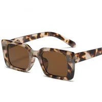 Occhiali da sole in moda piccolo rettangolo femminile retrò leopardo sfumature uv400 uomini che tendono in occhiali da sole quadrati da sole quadrati