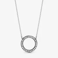 100% 925 STERLING Gümüş Çember Işıltılı Kolye Moda Düğün Nişan Mücevher Yapımı Kadın Hediyeleri316f