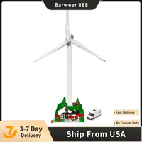 37001 City Street View Block Serie Windturbinen Modell 815pcs Bausteine ​​Sticks Kinder Spielzeug Weihnachtsgeschenk 10268