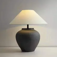 Lámparas de mesa lámpara de cerámica retro hecha a mano lámpara de lámina creativa dormitorio de cama la decoración simple lampada da tavolo atable