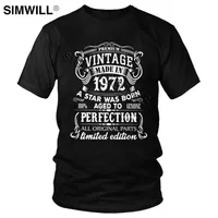 Classic Mäns Bomull Vintage 1972 T Shirt Kort ärm 50 år gammal födelsedagspresent Casual T-shirt sommar tee kläder stor storlek 220425