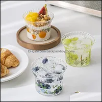 Muggar glas dessert kopp pudding hög borosilikat hushåll te mjölskost ost yoghurt droppleverans 2021 hem trädgård kök matsal dhqka