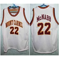 Nikivip Donovan McNabb #22 Mount Carmel High School Retro Basketball Jersey Herr Sömda anpassade nummernamntröjor