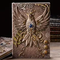Fashion Vintage Embossed Leather Printing Travel Diary Notebook Journal A5 Note Book 1PCS 220713