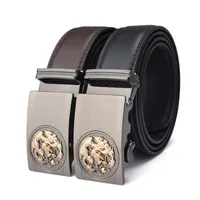 Casual Elegant Man Designers Belts Big s Men Black And Brown Leading Automatic Buckle Belt High-Grade Leisure Chinese Dragon Y348a