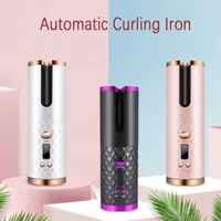 Hair Curlers Coreless Automatic Hair Curler Iron Wireless USB Rechargeable Air Curler For Curves Waves LCD Display Ceramic Curly Travel Home
