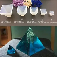 4 tamanho transparente pirâmide silicone molde resina diy artesanato decoração decoração jóias fabrica moldes de sabão molde moldes de resina re257y