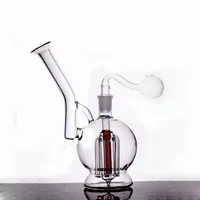 Pipe d'eau en verre Bong Bangah-5 pouces Filtre de bras d'arbre Perc avec un tuyau de br￻leur ￠ huile m￢le de 14 mm 1PCS