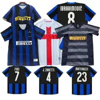 2007 2008 2009 Inter Retro Soccer Jersey 07 08 09 Ibrahimovic Figo Stankovic Cambiasso Vintage Classic Fotbollskjorta