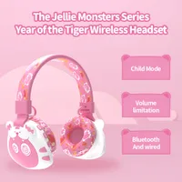 The Jellie Monster Designer Cute TWS Bluetooth High Fidelity Aurberi Wireless Cuffie Cuffie Cuffie Regalo per bambini e adolescenti Radio FM collegabile