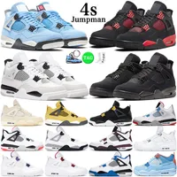 4S Mannen Basketbal Schoenen Dames Rode Thunder University Blue Sail Black Cat Jumpman 4 Cactus Jack White Oreo Military Black Mens Womens Outdoor Sports Trainers Sneakers Sneakers