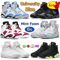 University Blue 6 High Basketball Chaussures Bordeaux 6s Mint Foam Electric Green Midnight Navy DMP UNC Carmine Cactus Tinker Men Trainers NB