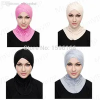 Ganz-Muslim-Baumwolle Vollbedeckung Inner Hijab Caps Islamic Underscarf Islamic Hats Colors238i