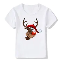 Санта-образец смешные футболки детская футболка дети с рождественской мультипликационной одеждой для мальчиков девочки летняя футболка для футболки футболка