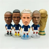 Soccerwe 2 55 pouces Soccer Star Dolls Griezmann Pogba Kylian Raphael Golo Figures Mini Cup 2020 Collections Toy Gift257o