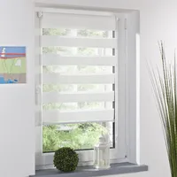 Fashion Roller Zebra Blind Curtain Window Shade Decor Home Office White242m