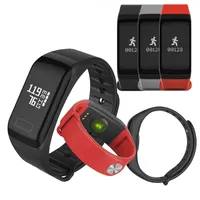 F1 Smart watches Blood Pressure Waterproof Battery 80mAhColor Screen Sports Bracelet Heart Rate Monitor Wristband 3 colors