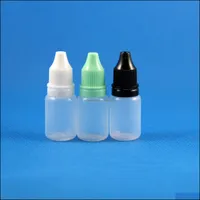 Förpackningsflaskor Office School Business Industrial Lot 100 PCS 10 ml .33 1/3 oz Plast Droper Bottle Tamper DHS1D