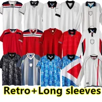 Anglia Retro Soccer Jersey 2001 02 03 1994 95 1996 Shearer Beckham 1998 Gerrard Scholes Owen 08 10 Heskey 82 84 87 1990 Gascoigne Vintage Classic Football Shirt