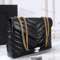 Tasarımcı Lou-Lou zincir çanta cüzdanları omuz orijinal deri kadın çantaları çapraz gövde messenger loulou moda bayanlar çanta lou 25cm 32cm çapraz gövde yukarı şehir woc el çantaları