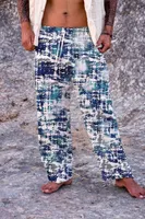 Calça masculina de verão casual linho de algodão solto yoga calça de ioga masculina roupas pantalones de hombre calntsmen's