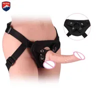NXY Dildos MLSICEストラップMet Broek Realistische vagina anale harnas riem ons nep penis voor lesbische sex toys voor paar 0328