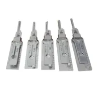 New Locksmith Supplies 5-piece Lishi 2 in 1 SC1 SC4 KW1 KW5 AM5 Lock Pick and Decoder Tools for Home Door Locks