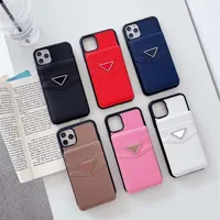 Fashion Insert Card Leather iPhone 12 Pro Max Phone Cases Mobile Case 11 Prothree2 XR X XS Shell Curve Cover Models198b