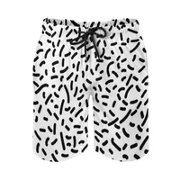 Мужские шорты Memphis Candy BW Men's Beach Quick Dry Travel Swimsuit Shunks Trunks Surf Pants спортивный графический дизайн вектор