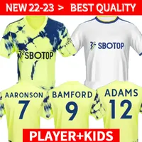 22 23 Bamford Soccer Jerseys Adams Aaronson Leeds Uniteaux Harrison Home Away 2022 2023 Llorente Luis Sinisterra Football Shirt Uniforms Kids Sets Player Version