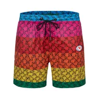 مصمم أزياء رجالية ماء النسيج الصيف الرجال السراويل إلكتروني طباعة ماركة الملابس ملابس الشاطئ شاطئ السباحة مجلس السراويل 7 ألوان