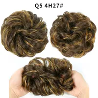 Mieszane kolorowe włosy syntetyczne chignon beunelastyczne włosy scrunchies włoski przedłużenia