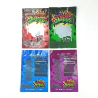 WhoSale 4 -typer Dank Gummies Mylar Bag 500 mg EDibles Packaging Lukt Proof Reserable Picks Pouch Packages Kakor Torra ört Tobaksblommaväskor