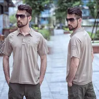 Мужские футболки Мужские военные тактические футболки с коротким рукавами боевые солдаты боя быстрая сухая футболка для футболок для армии US RU
