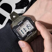 Wristwatches Big Screen Multifunction Square Numbers Easy To Read 50 Meter Water Resistant Men Digital Watch Outdoor Sport Swim WatchesWrist