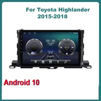 Bilvideoradio Android 10 GPS-navigering Bluetooth pekskärm för Toyota Highlander 2015-2018 Audio Stere Multimedia