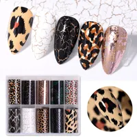 Snake Leopard Nail Foils Marble Nail Art Transfer Sticker Slider Nail Art Decal Manicuring Design Decoration 1 Roll 220518