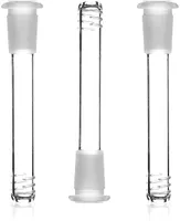 3 piezas Difusor del sistema de vidrio con 6 cortes Tubrete de tubería de tubería 14 18 mm Adaptador de reductores femenino difundido por el tallo para la tubería de agua de vidrio bong