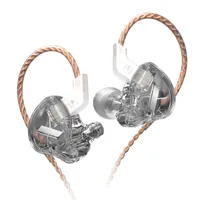 KZ Edx Crystal Color 1DD HIFI BASS Earbuds dans l'oreille Moniteur Casque Sport Bruit Casque d'annulation