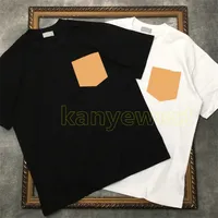 2023 Luxury fashion Mens T shirts Pocket geometry print t shirt Short Sleeve Casual tshirt Tops Men Cotton Tee Designer t-shirt