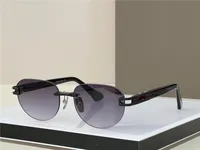 Shades Designer Brand Sunglasses Солнцезащитные очки мужчины 152 rimless Oval Fashion Стильная зеркало