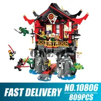 Yapı Taşları 10806 809pcs Ninjago Serisi 70643 Tuğla Diriliş Tapınağı, Çocuklar İçin Figür Oyuncakları LJ200930230E içerir