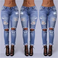 Lady Jeans Hole Ripped Jeans Leggings Cool Denim Vintage Straight High Waist Casual Pants Slim Jeans for Female Plus Size249m