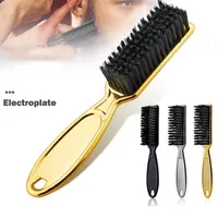 Huile Head Retro Gradient Electroplate Broken Hair Brush Nettoying Barbe Barbe Salon Hairdressing Tools2378