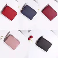 Dicky0750 Walletl Leather Short Wallet for Women Fashion Lady Money Bag Zipper Bacs