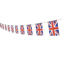 10m Union Jack Bunting Pendant Flags British Banner Fabric Flag Decoration For Birthday Wedding Party National Day Celebration BFU238F