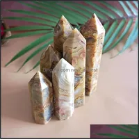 Arti e mestieri regali artistici giardino domestico 6-7 cm naturale lucido matto di pizzo agata in quarzo bacchetta di bacchetta bacchetta singola torre terminata cha